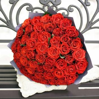 Красная роза Эквадор 51 шт (№: 125118)
